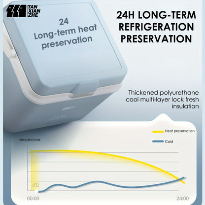 TXZ Portable Insulated Cooler Box with Ice Crystals (Hot & Cold Dual Use)